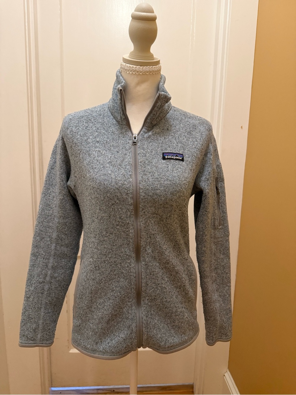 Patagonia Better Sweater Light Blue and Gray Marled Full-Zip Fleece Jacket